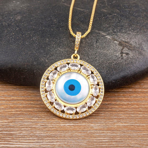 Round Evil Eye Necklace