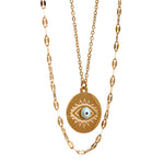 Two Layer Evil Eye Necklace