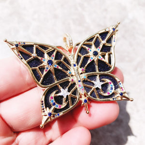 Black and Gold Butterfly Pendant
