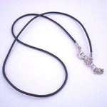 17" / 43 cm Black Rubber Strings With Clasps for Pendants (Pack of 4) - Sutra Wear