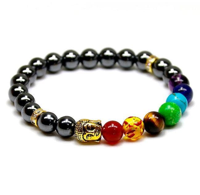 ODOMY 7 Chakra Bracelet Crystal Stone Lava Healing Balance Beads Reiki  Buddha Anxiety - Walmart.com