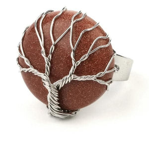 Brown Sand Crystal Ring - Sutra Wear