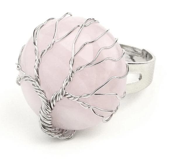 Rose Quartz Crystal Ring - Sutra Wear