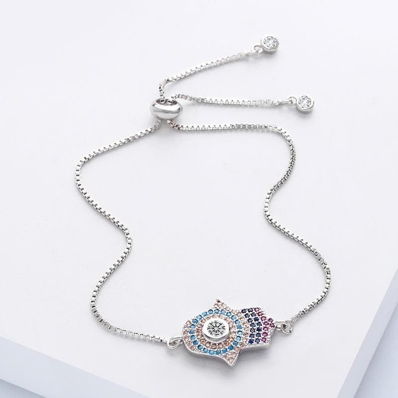 Hamsa Multicolored Stones Bracelet - Sutra Wear